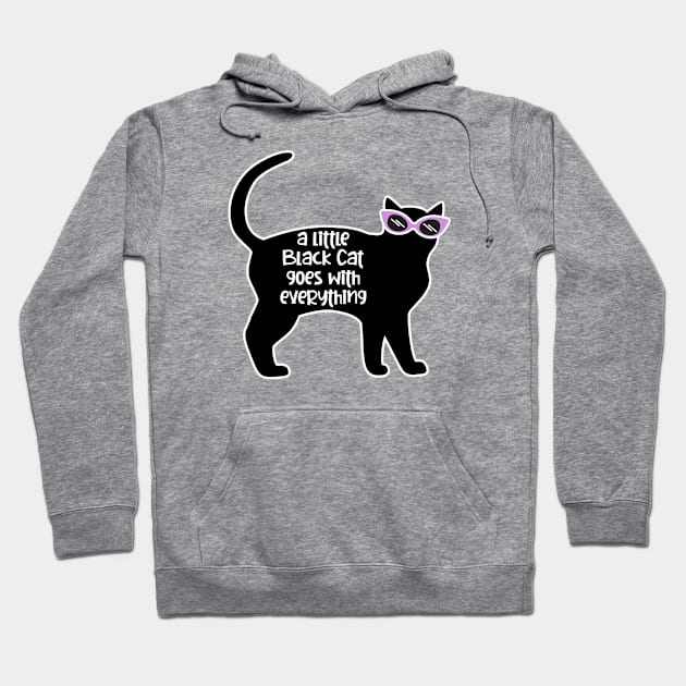 Little Black Cat Hoodie by David Hurd Designs